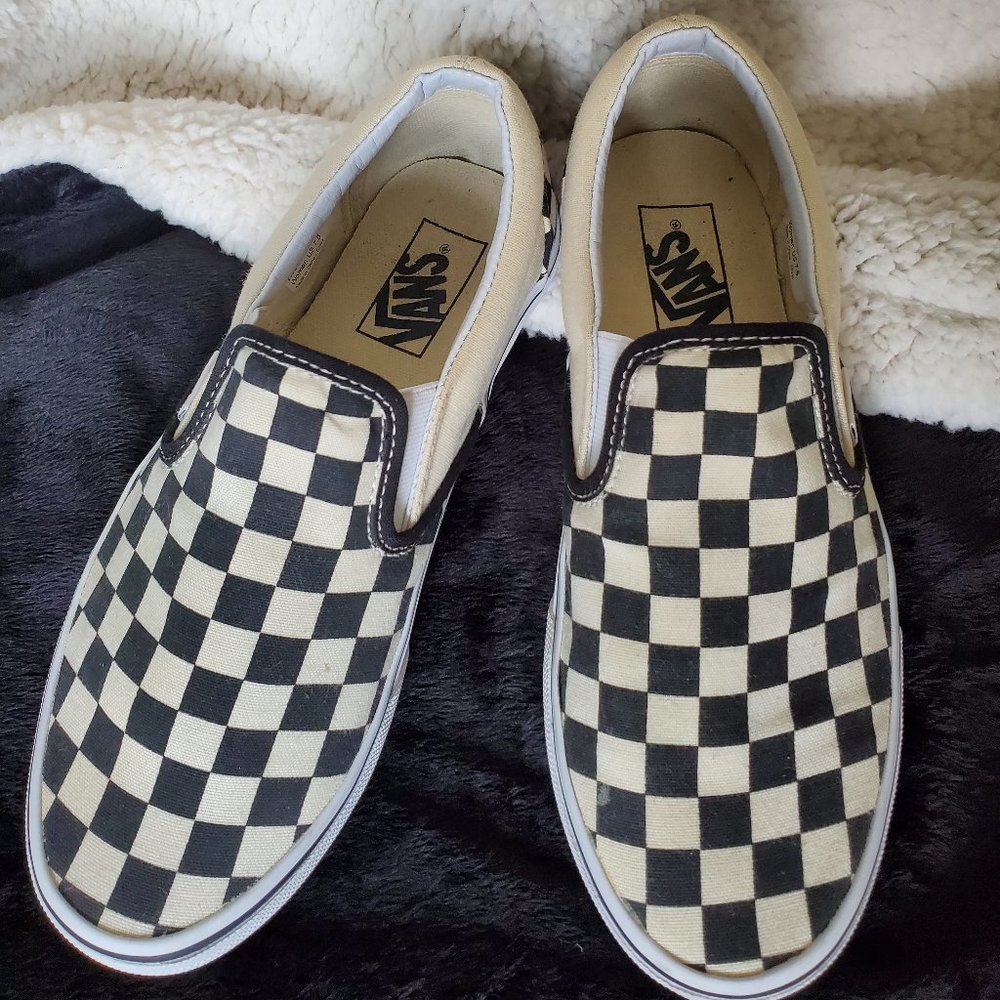 Vans checkered slip-ons, women's size 7.5